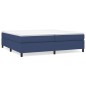 vidaXL Cama box spring con colchón tela azul 200x200 cm vidaXL Cama box spring con colchón tela azul 200x200 cm