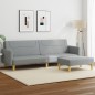vidaXL Sofá cama de 2 plazas con taburete tela gris claro vidaXL Sofá cama de 2 plazas con taburete tela gris claro