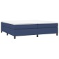 vidaXL Cama box spring con colchón tela azul 200x200 cm vidaXL Cama box spring con colchón tela azul 200x200 cm