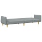 vidaXL Sofá cama de 2 plazas con taburete tela gris claro vidaXL Sofá cama de 2 plazas con taburete tela gris claro
