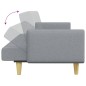 vidaXL Sofá cama de 2 plazas con taburete tela gris claro vidaXL Sofá cama de 2 plazas con taburete tela gris claro