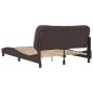 vidaXL Estructura de cama con cabecero de tela marrón 140x200 cm vidaXL Estructura de cama con cabecero de tela marrón 140x200 cm