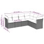 vidaXL Set de muebles de jardín 6 pzas y cojines ratán sintético gris