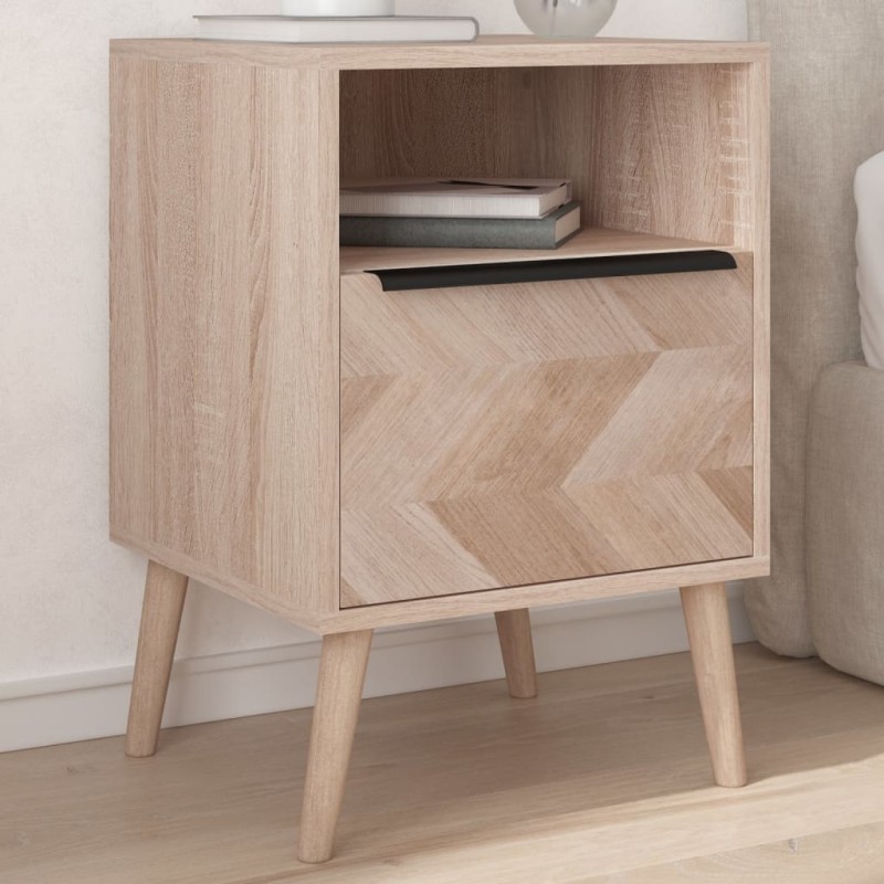 Finori Mesita de noche Lusk 61A roble Sonoma 38,5x38,5x57 cm Finori Mesita de noche Lusk 61A roble Sonoma 38,5x38,5x57 cm