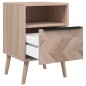 Finori Mesita de noche Lusk 61A roble Sonoma 38,5x38,5x57 cm Finori Mesita de noche Lusk 61A roble Sonoma 38,5x38,5x57 cm