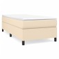 vidaXL Cama box spring con colchón tela color crema 90x190 cm vidaXL Cama box spring con colchón tela color crema 90x190 cm