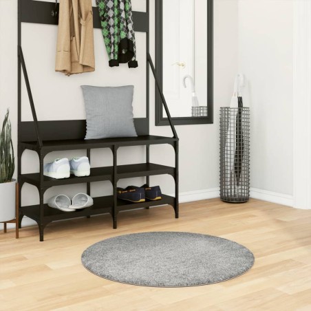 vidaXL Alfombra de pelo largo moderna verde Ø 80 cm