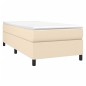 vidaXL Cama box spring con colchón tela color crema 90x190 cm vidaXL Cama box spring con colchón tela color crema 90x190 cm