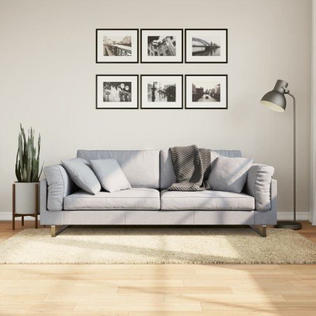 vidaXL Alfombra de pelo largo moderna dorado 100x200 cm