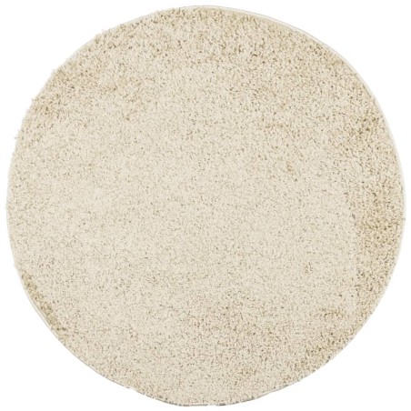 vidaXL Alfombra de pelo largo moderna dorado Ø 100 cm