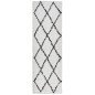vidaXL Alfombra de pelo largo moderna crema y negro 80x250 cm vidaXL Alfombra de pelo largo moderna crema y negro 80x250 cm