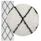 vidaXL Alfombra de pelo largo moderna crema y negro 80x250 cm vidaXL Alfombra de pelo largo moderna crema y negro 80x250 cm