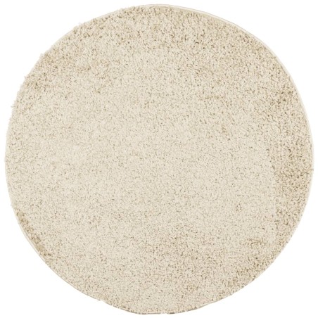 vidaXL Alfombra de pelo largo moderna dorado Ø 160 cm