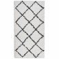 vidaXL Alfombra de pelo largo moderna crema y negro 80x150 cm vidaXL Alfombra de pelo largo moderna crema y negro 80x150 cm