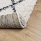 vidaXL Alfombra de pelo largo moderna crema y negro 80x150 cm vidaXL Alfombra de pelo largo moderna crema y negro 80x150 cm