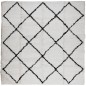 vidaXL Alfombra de pelo largo moderna crema y negro 160x160 cm vidaXL Alfombra de pelo largo moderna crema y negro 160x160 cm
