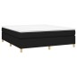 vidaXL Cama box spring con colchón tela negro 180x200 cm vidaXL Cama box spring con colchón tela negro 180x200 cm