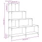 vidaXL Librería con 4 peldaños madera gris Sonoma 139x33,5x149 cm