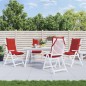 vidaXL Cojines de silla con respaldo alto 4 uds tela Oxford rojo