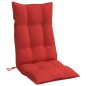 vidaXL Cojines de silla con respaldo alto 4 uds tela Oxford rojo