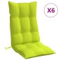 vidaXL Cojines de silla respaldo alto 6 uds tela Oxford verde brillo vidaXL Cojines de silla respaldo alto 6 uds tela Oxford verde brillo