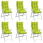 vidaXL Cojines de silla respaldo alto 6 uds tela Oxford verde brillo vidaXL Cojines de silla respaldo alto 6 uds tela Oxford verde brillo