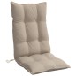 vidaXL Cojines de silla con respaldo alto 6 uds tela Oxford gris taupe vidaXL Cojines de silla con respaldo alto 6 uds tela Oxford gris taupe