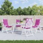 vidaXL Cojines para silla con respaldo alto 4 uds tela Oxford rosa vidaXL Cojines para silla con respaldo alto 4 uds tela Oxford rosa