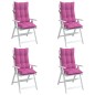 vidaXL Cojines para silla con respaldo alto 4 uds tela Oxford rosa vidaXL Cojines para silla con respaldo alto 4 uds tela Oxford rosa