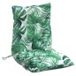 vidaXL Cojines de silla de respaldo bajo 2 uds tela estampado de hojas