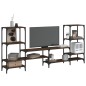 vidaXL Mueble de TV madera de ingeniería marrón roble 206,5x28,5x95 cm