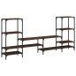vidaXL Mueble de TV madera de ingeniería marrón roble 206,5x28,5x95 cm