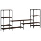 vidaXL Mueble de TV madera de ingeniería marrón roble 206,5x28,5x95 cm
