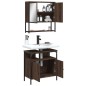 vidaXL Set de muebles baño 2 pzas madera contrachapada marrón roble vidaXL Set de muebles baño 2 pzas madera contrachapada marrón roble
