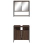 vidaXL Set de muebles baño 2 pzas madera contrachapada marrón roble vidaXL Set de muebles baño 2 pzas madera contrachapada marrón roble