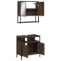 vidaXL Set de muebles baño 2 pzas madera contrachapada marrón roble vidaXL Set de muebles baño 2 pzas madera contrachapada marrón roble