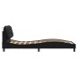 vidaXL Estructura de cama con cabecero cuero sintético negro 90x200 cm vidaXL Estructura de cama con cabecero cuero sintético negro 90x200 cm