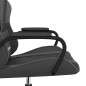 vidaXL Silla gaming cuero sintético negro y gris vidaXL Silla gaming cuero sintético negro y gris