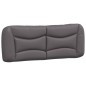 vidaXL Estructura de cama con cabecero cuero sintético gris 140x200cm vidaXL Estructura de cama con cabecero cuero sintético gris 140x200cm