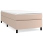 vidaXL Cama box spring con colchón cuero sintético capuchino 80x200 cm vidaXL Cama box spring con colchón cuero sintético capuchino 80x200 cm