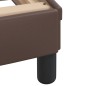vidaXL Estructura de cama con cabecero cuero sintético marrón 90x190cm vidaXL Estructura de cama con cabecero cuero sintético marrón 90x190cm