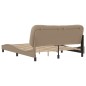vidaXL Estructura de cama cabecero cuero sintético capuchino 160x200cm vidaXL Estructura de cama cabecero cuero sintético capuchino 160x200cm
