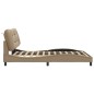 vidaXL Estructura de cama cabecero cuero sintético capuchino 160x200cm vidaXL Estructura de cama cabecero cuero sintético capuchino 160x200cm