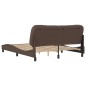 vidaXL Estructura de cama cabecero cuero sintético marrón 160x200 cm