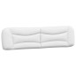 vidaXL Estructura de cama cabecero cuero sintético blanco 200x200 cm