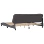 vidaXL Estructura de cama con cabecero cuero sintético gris 200x200 cm vidaXL Estructura de cama con cabecero cuero sintético gris 200x200 cm