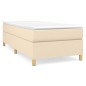 vidaXL Cama box spring con colchón tela color crema 80x200 cm vidaXL Cama box spring con colchón tela color crema 80x200 cm