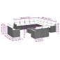 vidaXL Set sofás de jardín 14 pzas con cojines ratán sintético negro vidaXL Set sofás de jardín 14 pzas con cojines ratán sintético negro