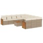 vidaXL Set de sofás de jardín 12 pzas y cojines ratán sintético marrón vidaXL Set de sofás de jardín 12 pzas y cojines ratán sintético marrón