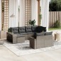 vidaXL Set de sofás de jardín 10 pzas con cojines ratán sintético gris vidaXL Set de sofás de jardín 10 pzas con cojines ratán sintético gris